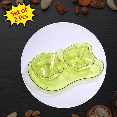 Apple Shape Bowl Set with Spoon & Tray