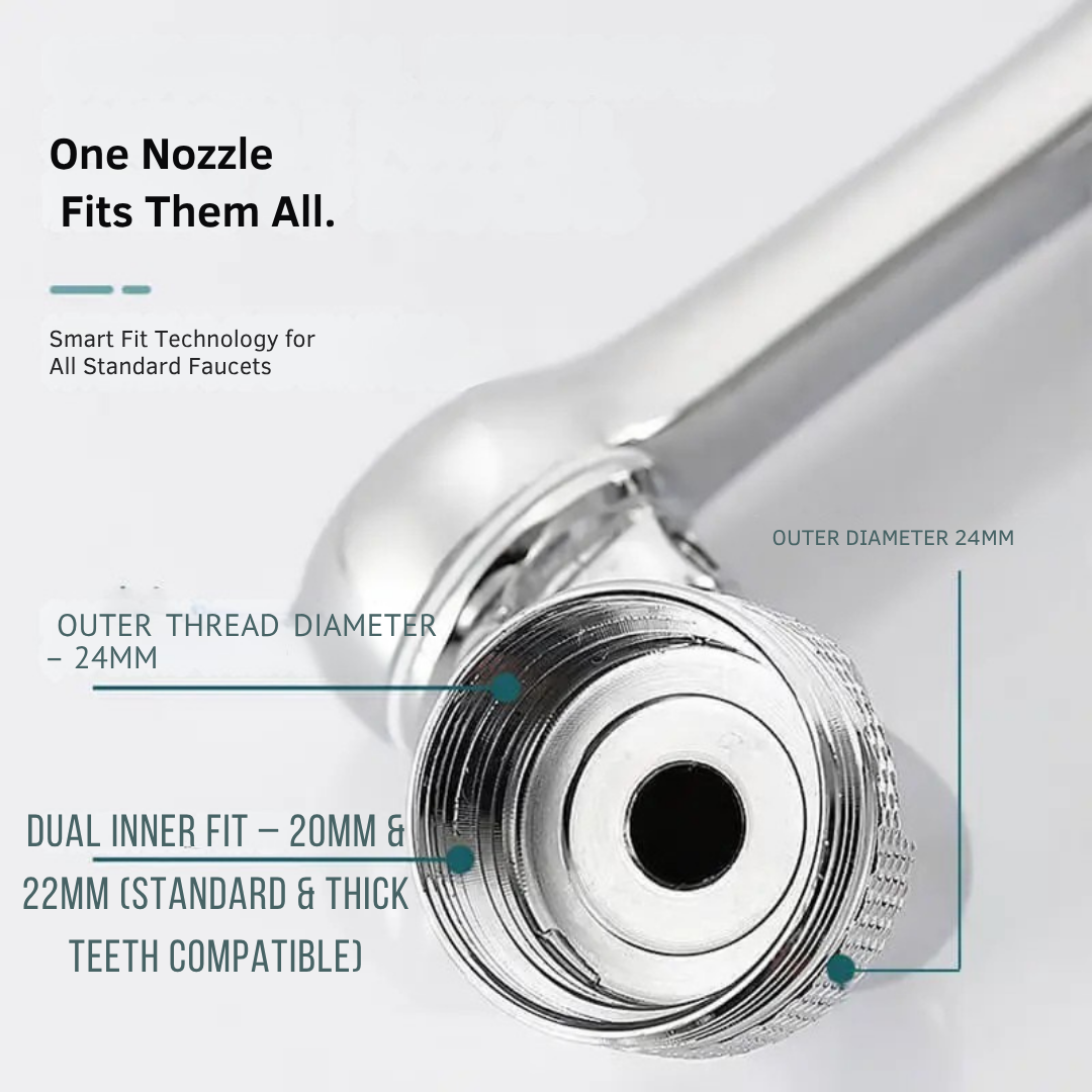 Universal Faucet Connector Adapter – 20mm/22mm/24mm | Leakproof Tap Attachment for Kitchen & Bathroom