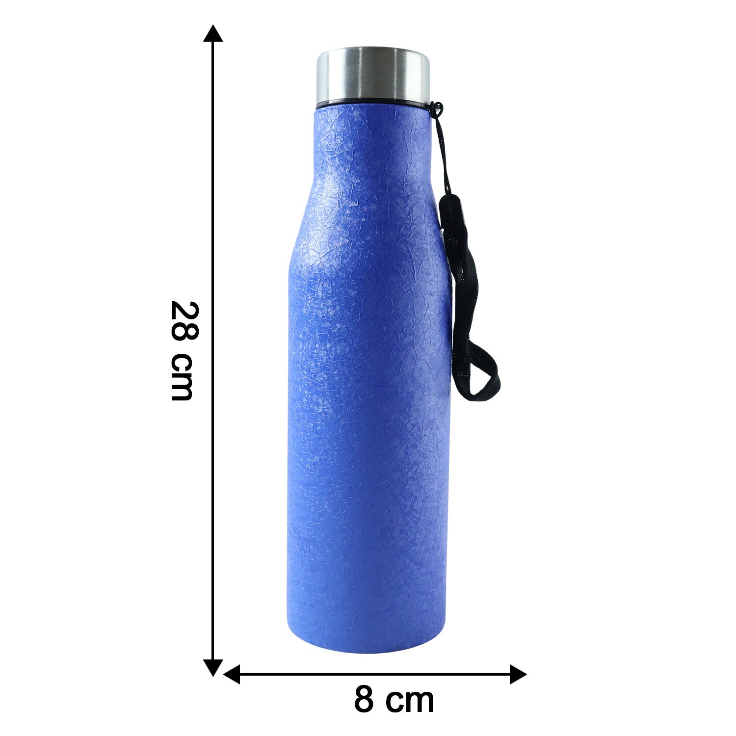 Classic Stainless Steel Water Bottle Blue Color (1000 Ml 1 Piece)
