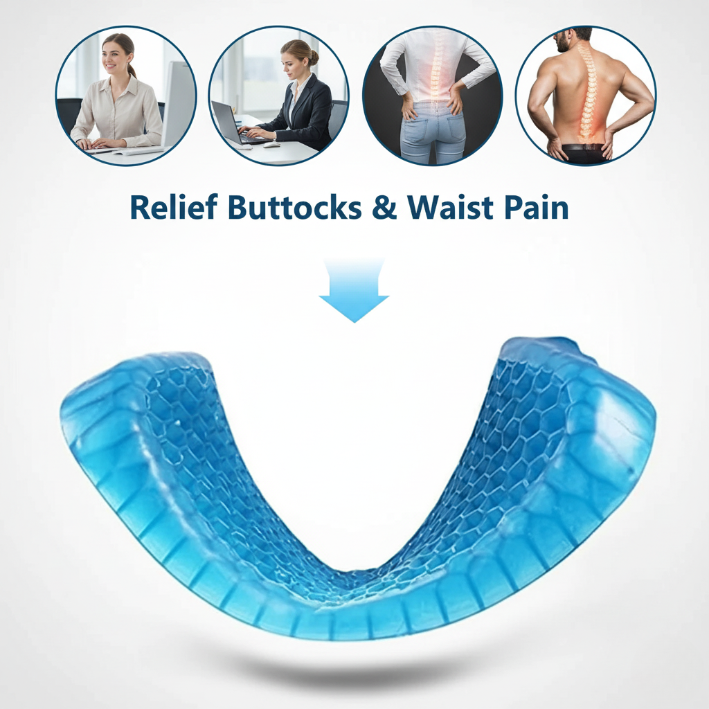 Gel Seat Cushion with Lumbar Support