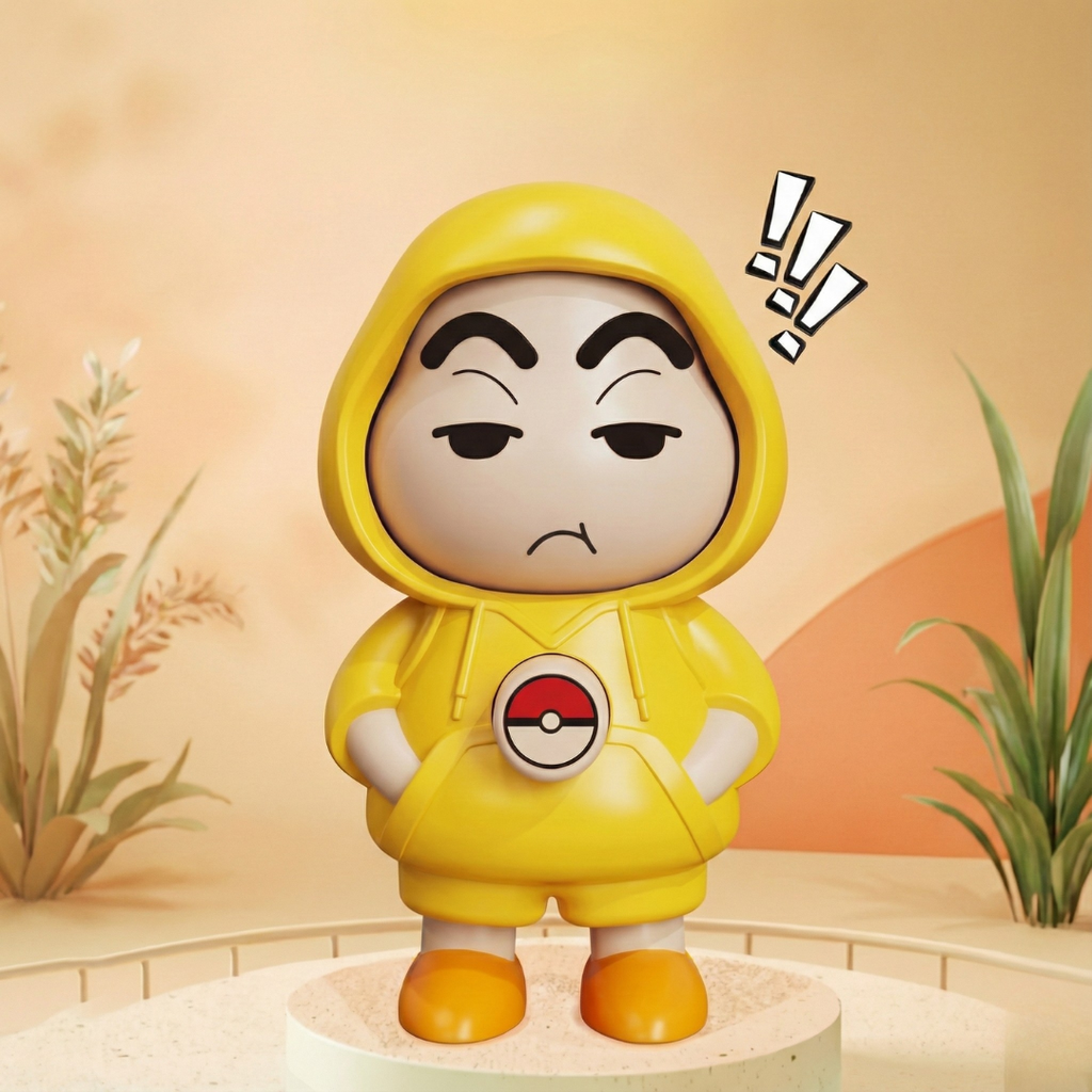 Shinchan 3D Face Keychain