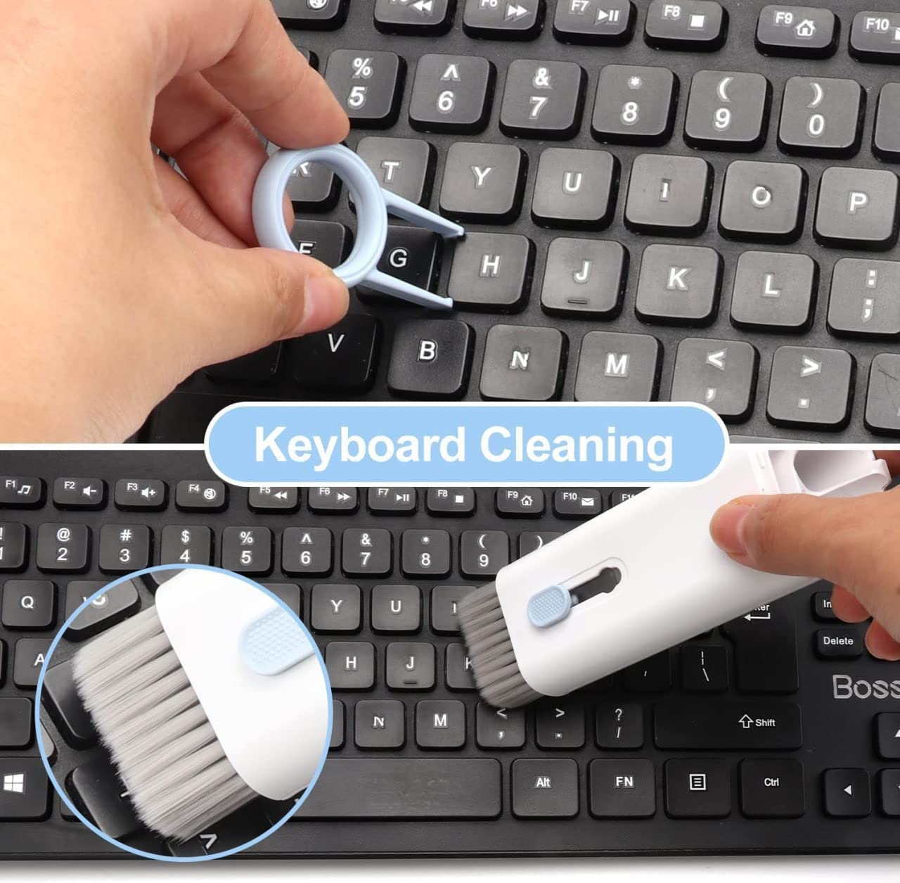 Multipurpose 7-in-1 Cleaning Kit for Keyboard, Earbuds, Screens & Gadgets