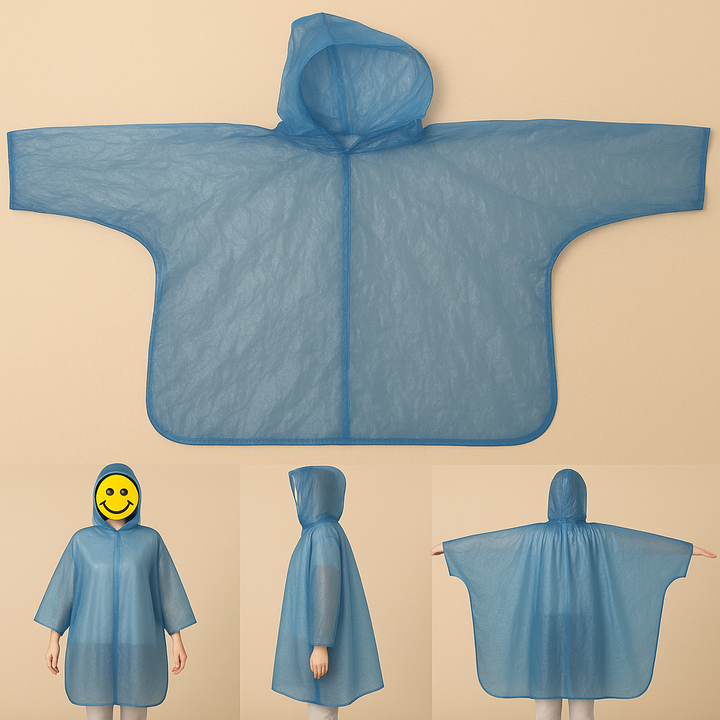 Kids Emergency Rain Poncho