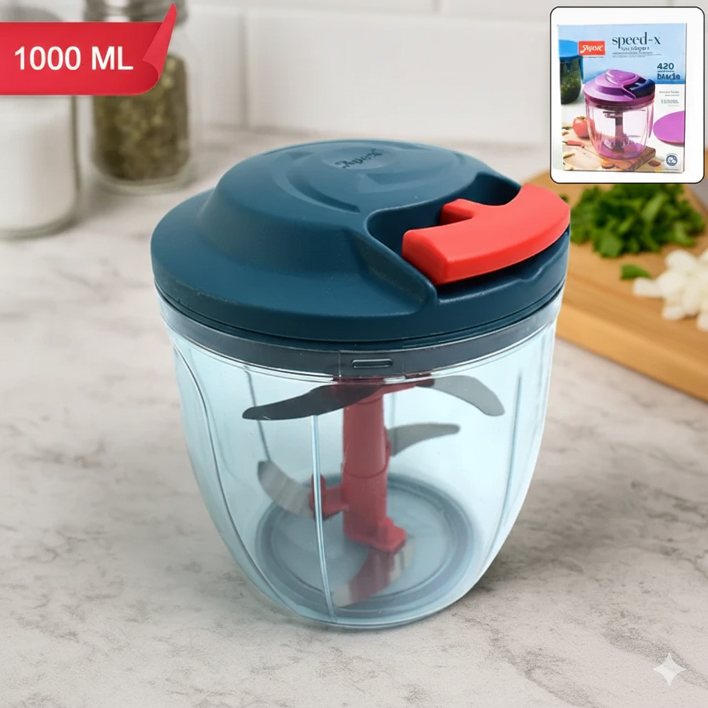 Apex Speed-x Hand-powered Vegetable Chopper (1000 Ml)