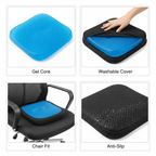 Gel Seat Cushion with Lumbar Support