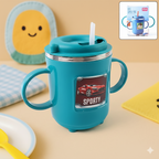 Kids Sipper Mug with Straw and Dual Handles – 300 ml