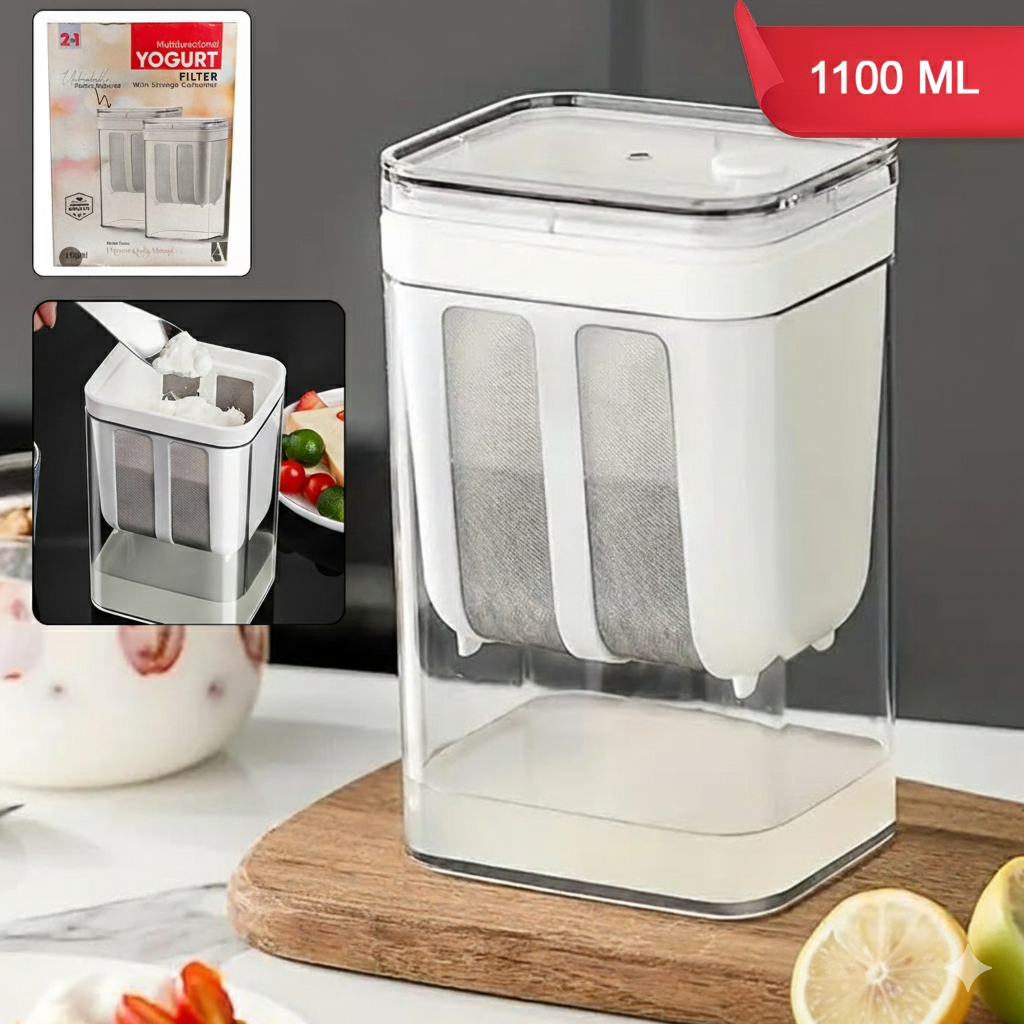 Multifunctional Yogurt Strainer with Storage – 1100ML