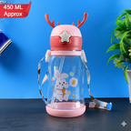 Cute Cartoon Water Bottle Approx 450ml (1 Pc)