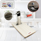 Stainless Steel Coconut Scraper With Wooden Base