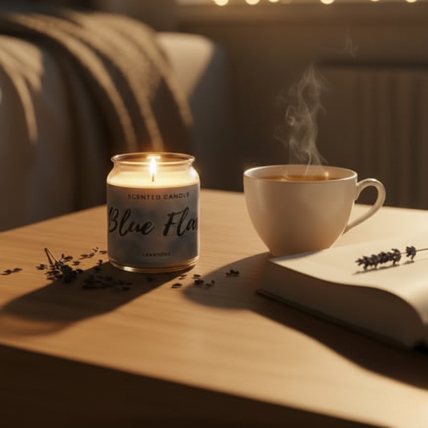 Blue Flame Lavender Serenity Candle