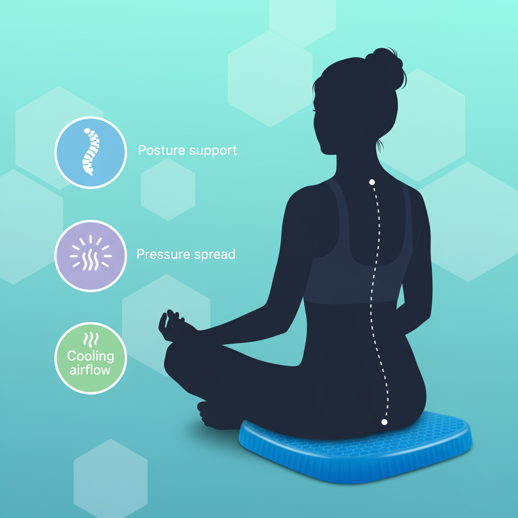 Gel Seat Cushion with Lumbar Support