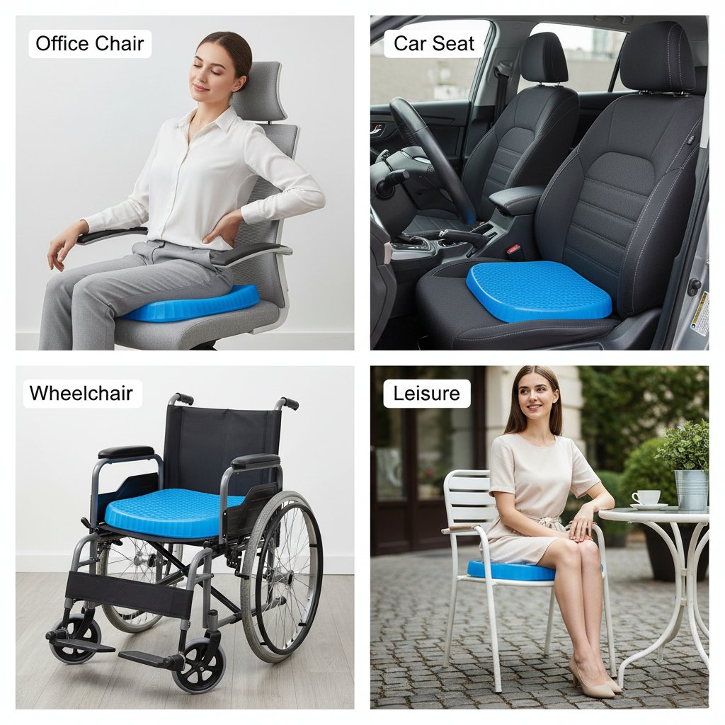 Gel Seat Cushion with Lumbar Support